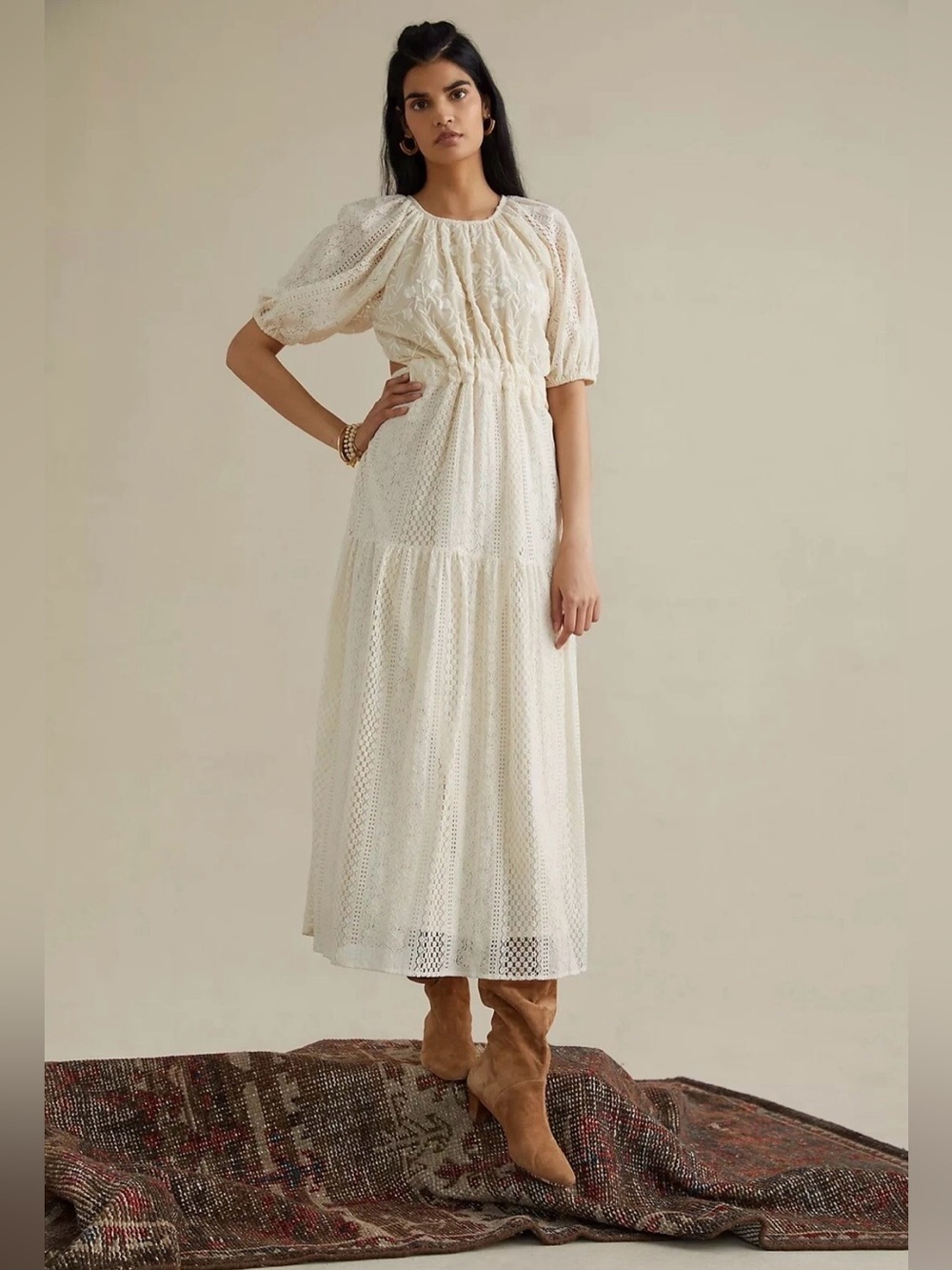 Verb Anthropologie Agneza Lace Maxi Dress